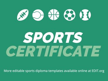 Free sport certificate templates