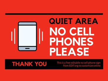 Create 'No Cell Phone Use' signs online