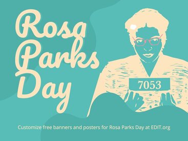 Design Posters for Rosa Parks Day with Free Templates