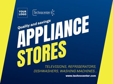 Editable Home Appliance Stores Posters