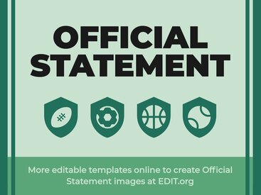 Sports Club Official Statement Templates