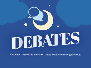 Customizable Debate Flyer Templates Online