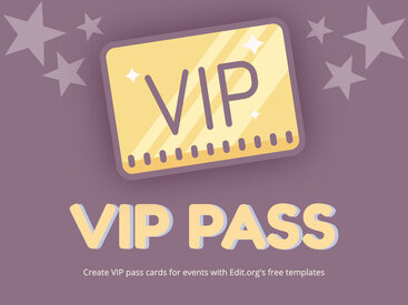 Free Printable VIP Pass Templates
