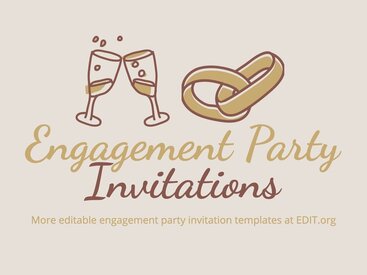 Customize Engagement Party Invitation Templates