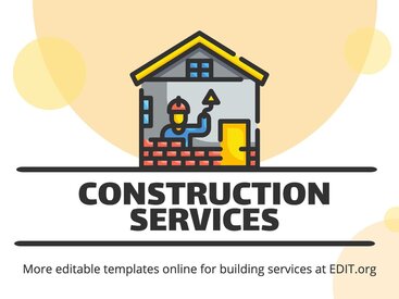 Free construction company poster and banner templates