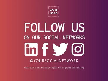 Follow us on Social Media templates