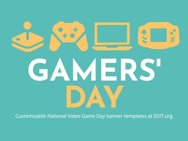 Editable Gamers' Day banner designs