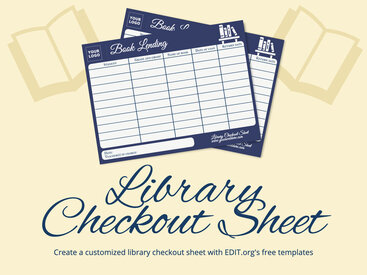 Printable Library Checkout Sheet Templates