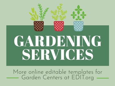 Editable garden center and gardening flyers