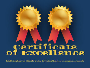 Free Editable Certificate of Excellence Templates