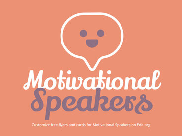 Editable Motivational Speaker Flyer Templates