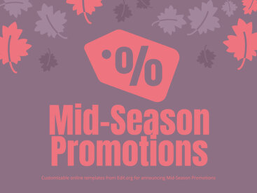 Free Customizable Mid Season Sales Posters