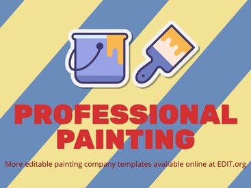 Professional painter business cards and flyers