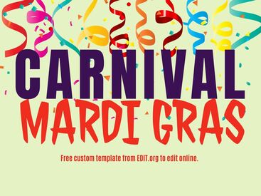 Poster-Vorlagen für Karneval und Mardi Gras