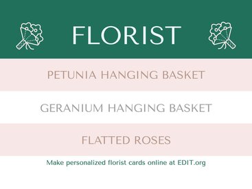 Editable Florists Designs Online