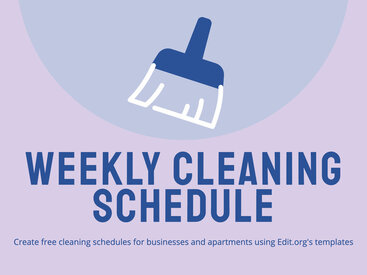 Daily and Weekly Cleaning Schedule Templates
