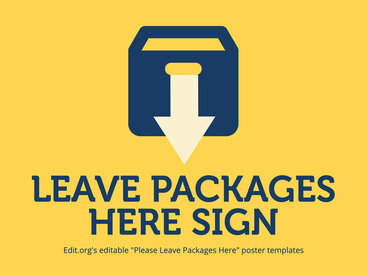 Leave Packages Here Sign Templates
