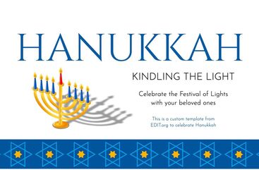 Hanukkah templates to customize online