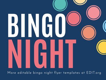 Create a Bingo Night flyer or poster online