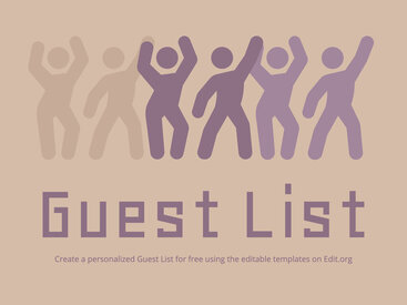 Free Guest List Templates to Customize
