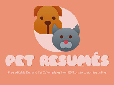 Free Editable Pet Resume Templates