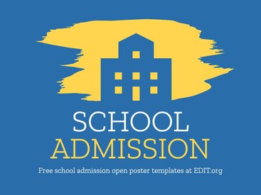 Make a School Admission poster online