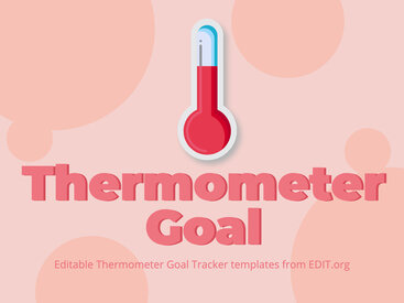 Free Thermometer Goal Tracker Templates