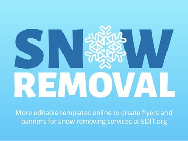 Free Editable Snow Removing Service Designs