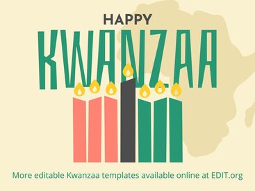 Customize Kwanzaa greeting cards & banners