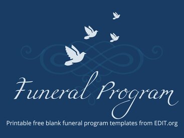 Customize a free funeral program template
