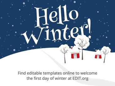 Editable First Day of Winter Images