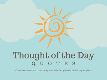 Thought for the day Quote Templates