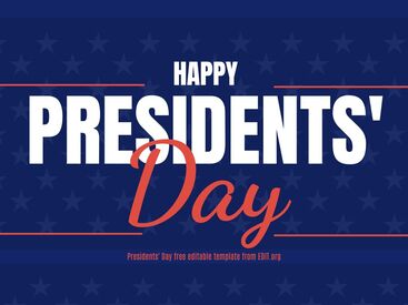 Personalisierbare Vorlagen zum Presidents' Day