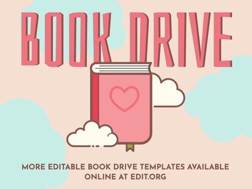 Customize book drive flyer templates
