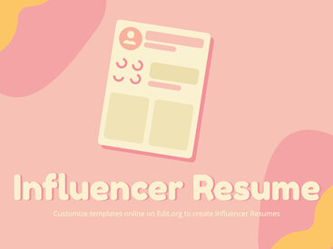 Influencer & Community Manager Resume Templates