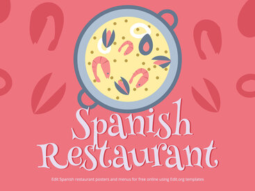 Printable Spanish Restaurant Menu Templates