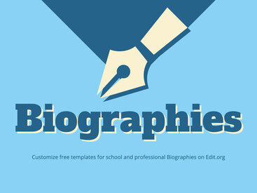 Free Editable Biography Templates