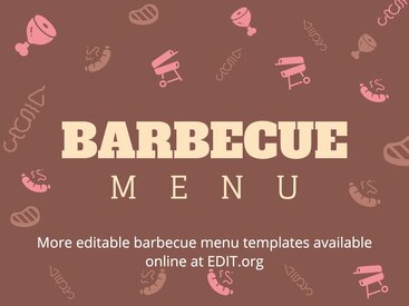 Free editable BBQ menu templates