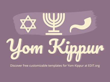 Design a Free Yom Kippur Flyer Online