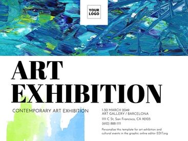Editable Art Exhibition Poster Designs Online