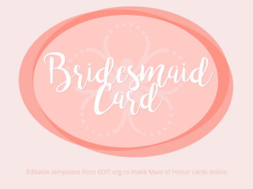 Make Free Bridesmaid Proposal Cards