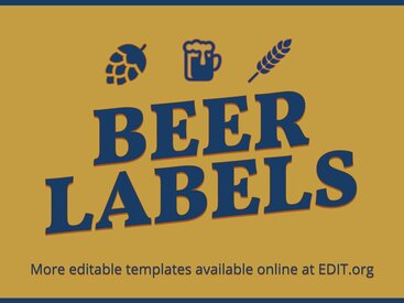 Craft Beer Label design templates to print