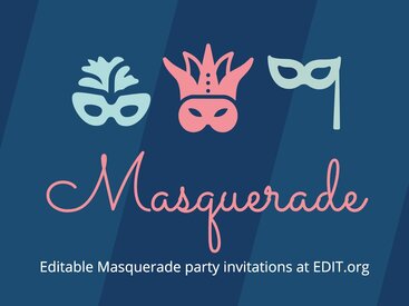 Masquerade invitation templates to edit online