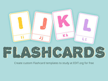 Editable Flashcard Templates for School
