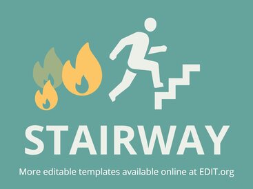 Editable templates for stairway signage