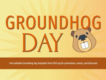 Customizable Groundhog Day Designs for Your Business