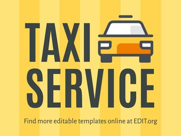 Editable Taxi banner & business cards templates