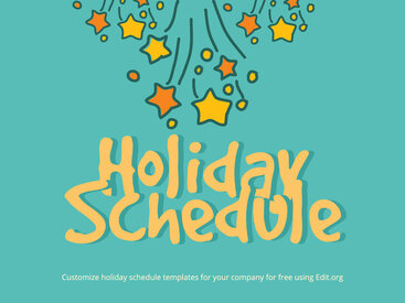Edit Store Holiday Schedule Templates