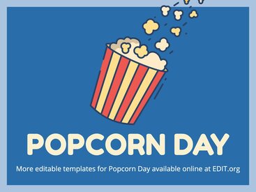 Twórz bezpłatne plakaty na Narodowy Dzień Popcornu