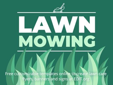 Lawn Mowing Poster Templates for New Clients